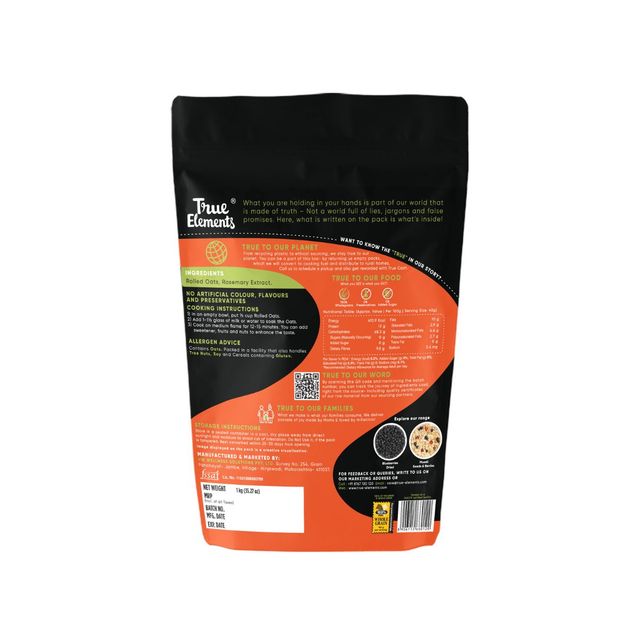 True Elements Rolled Oats | Naturally Gluten-free and Preservative-free