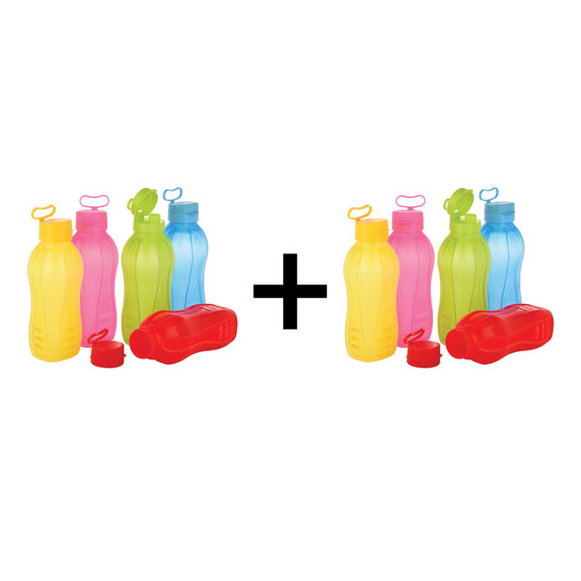 Cosmo Plastoware Pure Waterbottle 1500 ml | Green 1 pc X 2 Combo