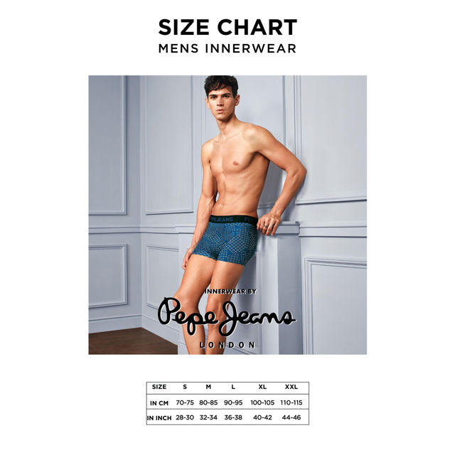 Pepe Jeans Cotton Men's Trunks - S | Sweat-resistant | Solid | Charcoal Melange