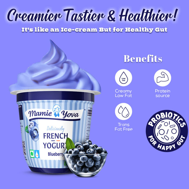 Mamie Yova Deliciously French Fruit Yogurt (Blueberry, Lycee ) Combo