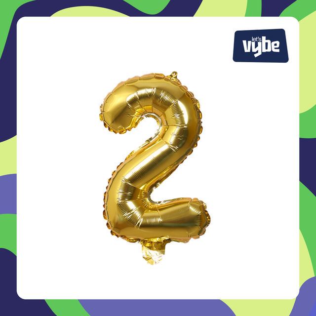 Let's Vybe Foil Balloon Number 2