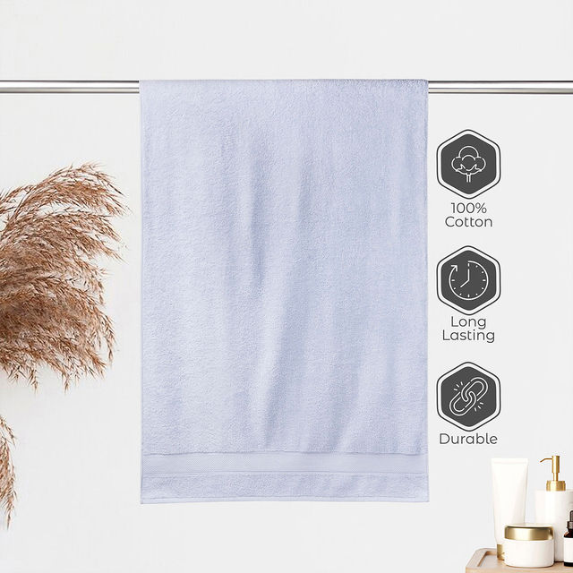 Boutique Living Luxe Loom 100% Cotton 550 GSM Blue Bath Towel - Pack of 1