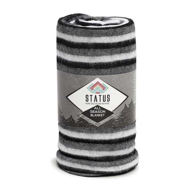Status Polar Fleece Blanket (125 x 210 Cm) - Black