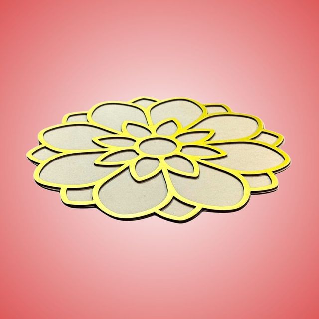 DiaCraft Rangoli Stencil - Multicolor | 6 x 6 Inch