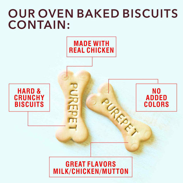 Purepet Chicken Flavour Dog Biscuit Treats Jar
