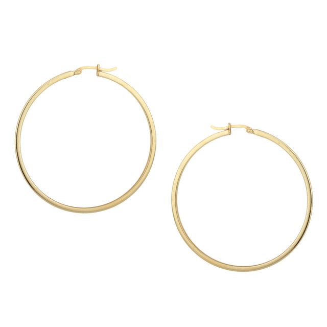 Carlton London 18kt Gold Plated Fancy Hoop Earring | B738010E