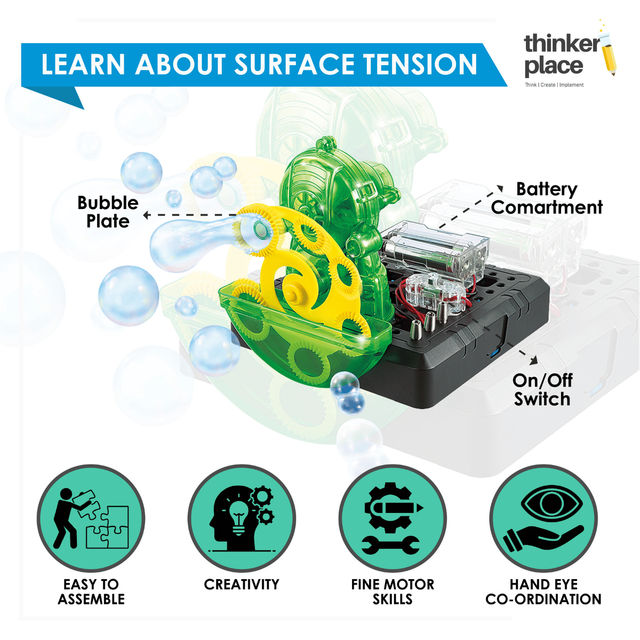 ThinkerPlace Bubble Science DIY Kit | Learn Surface Tension with Fun Bubble Game (Age 8+)