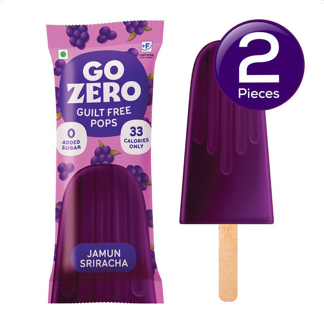 Go Zero Jamun Sriracha Low Calorie Guilt Free Ice Cream Popsicle 70 ml Combo