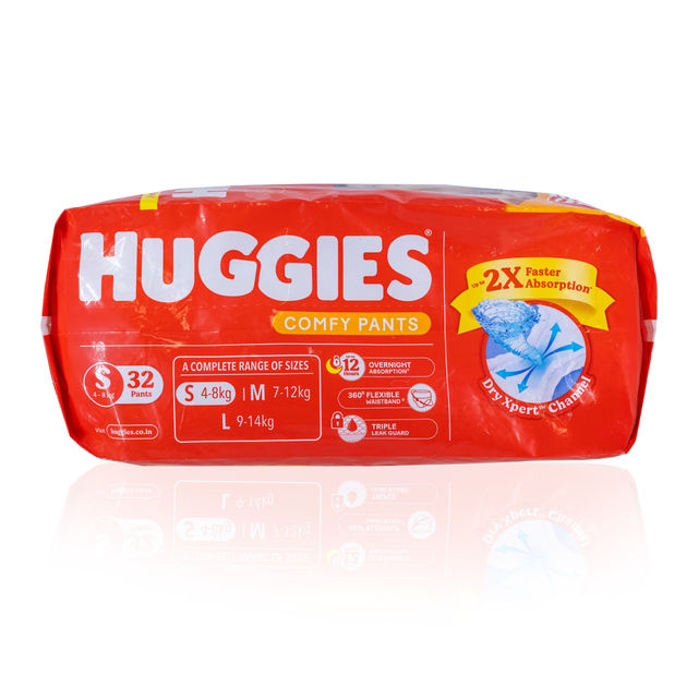 Huggies Comfy Diapers Pant For Kids | White | S (4 - 8 kg)