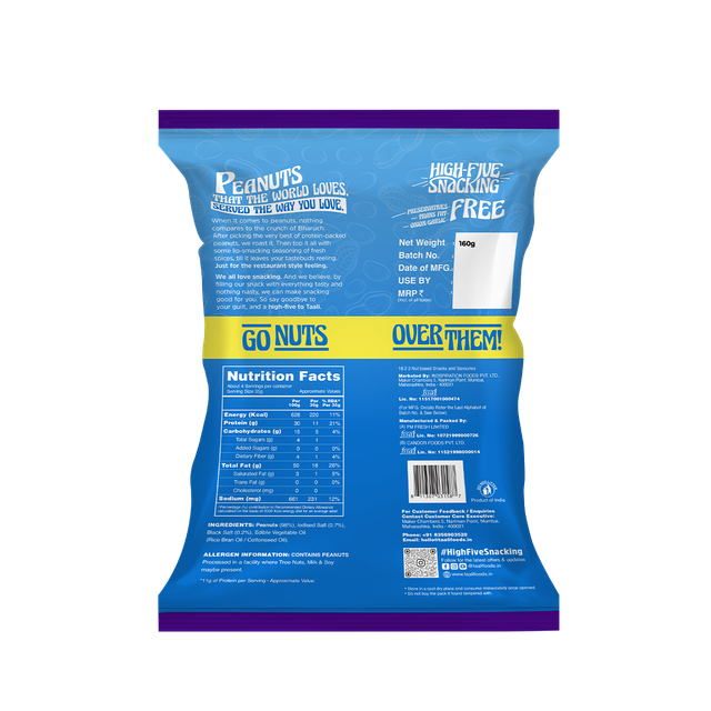 Taali Roasted Bharuchi Peanuts | Salted | Protein Rich, No Palm Oil ,Restaurant-Style Crunch