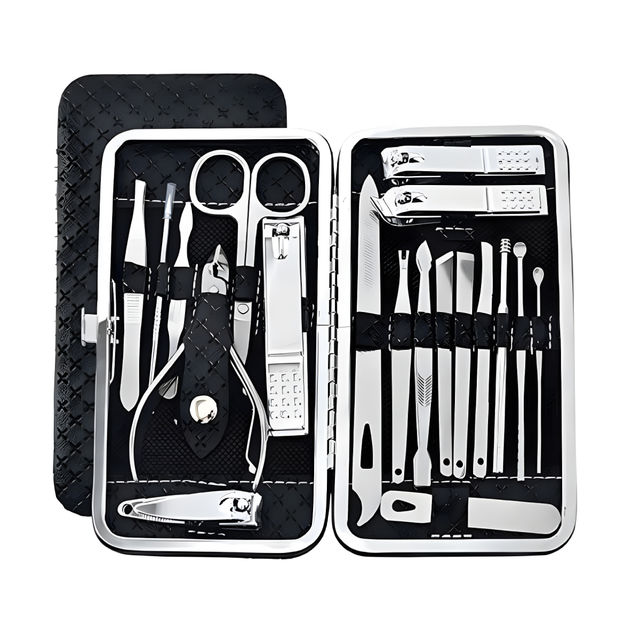 Bronson Professional Manicure And Pedicure Tool Set | 19 In 1 With Storage Case