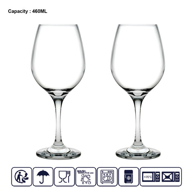 BAY6 Imported Red Wine Glass Set - 460 ml - (2pc)