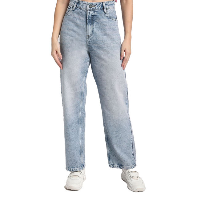 Bene Kleed Women's Straight Denim Trousers | Blue - 32