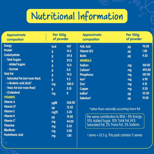 Nestle Lactogrow Nutrition Biscuity Vanilla Drink Mix | For 2 - 6 years KidsNestle LACTOGROW Nutritious Milk Drink | Biscuity Vanilla Flavour (2 - 6 years) 400 g Combo