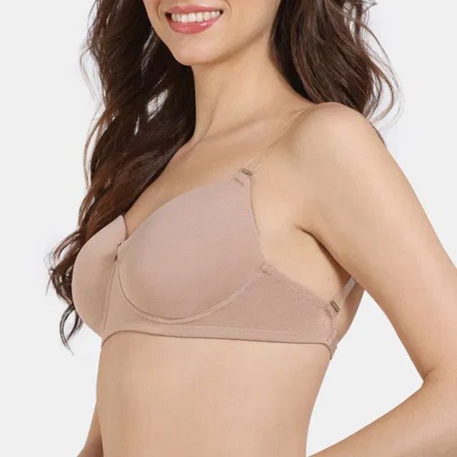 Zivame Women's Beautiful Basics Padded Non Wired 3/4Th Coverage