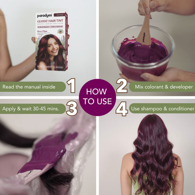 Paradyes No Bleach Berry Plum Glossy Hair Tint