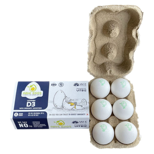 Abhi Vitamin D3 White Eggs With Immunity Boosters 6 pc Combo