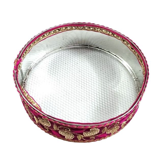 Gullak Karwa Chauth Pooja Thali Set - 12 inch | Pink