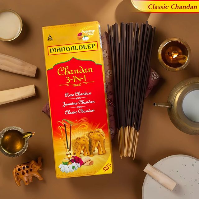 Mangaldeep Chandan 3 In 1 Agarbatti