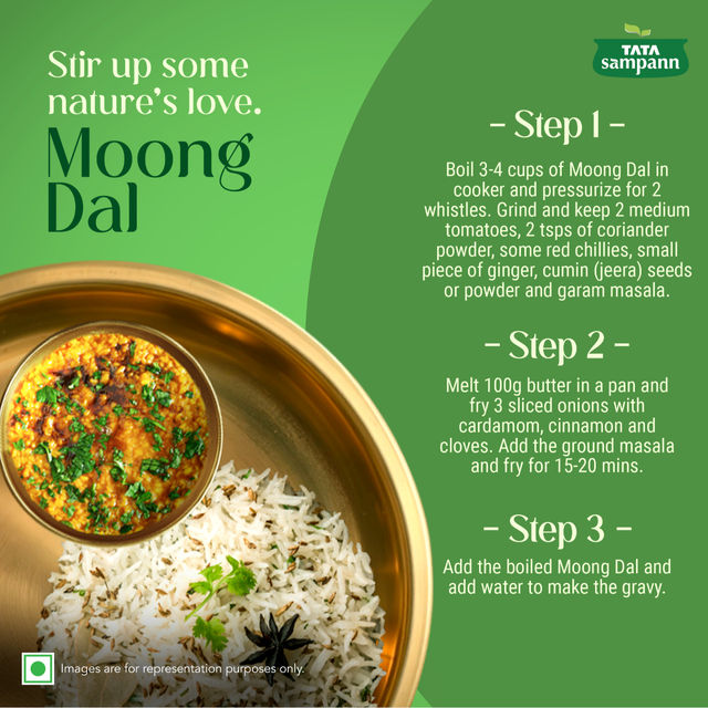 Tata Sampann Unpolished Moong Dal(500gms) & Tata Sampann High Protien Toor Dal - Split(500gms) Combo