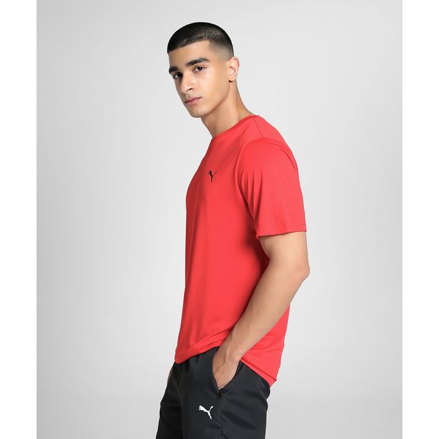 Puma Men's ESS Active Logo T-shirt | Red | S