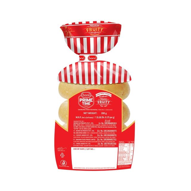 Bonn Prime Time Premium Fruity Bun Bread (6 Slice)