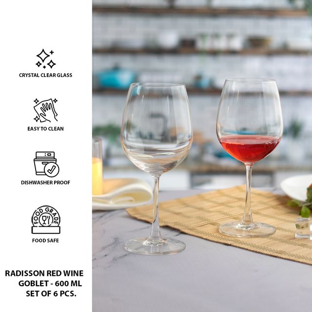 Sanjeev Kapoor RadisSet of n Red Wine Goblet 600 Ml | Set of 6 Piece