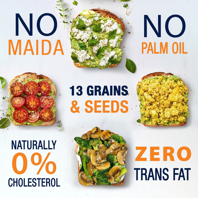 Harvest Gold - Multigrain Bread- 13 Grains & Seeds (Zero Maida) 450 g Combo