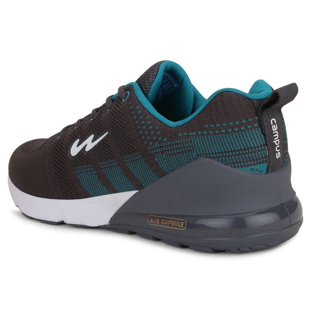 Campus Syrus Grey Teal Blue Men's Running Shoes - UK 6