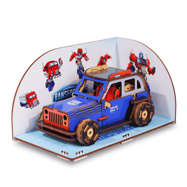 ThinkerPlace Transformers Optimus Prime Car Kit | Build, Learn & Play with Pull-Back Car (Age 8+)