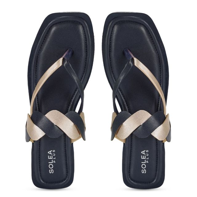 Paragon Women's Casual Sandals With Anti-Skid Sole & Sturdy Construction - Navy Blue | 6
