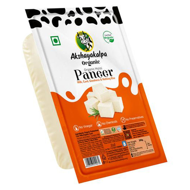Akshayakalpa Organic Malai Paneer(1pc) & Spinach - Cleaned, Without Roots(1pc) Combo