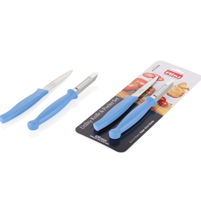 Ritu Utility Knife & Peeler Set (Colour May Vary)