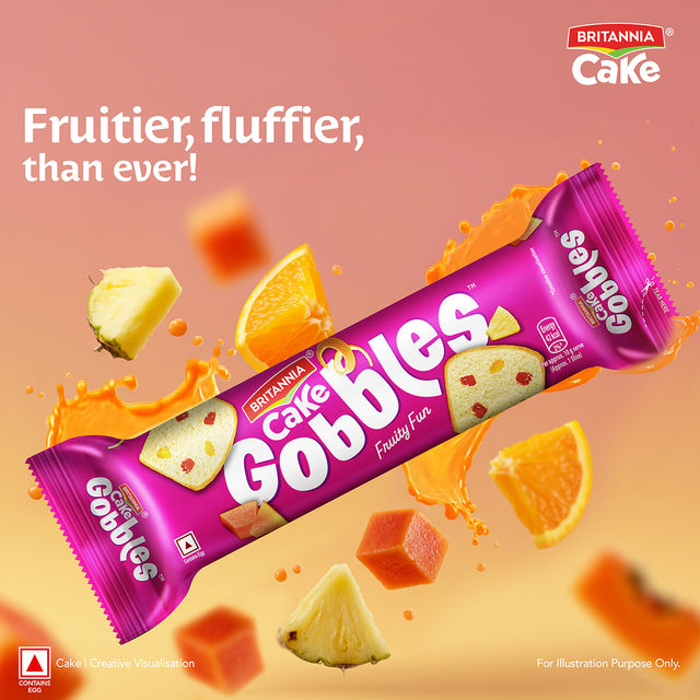 Britannia Gobbles Bar Cake - Fruity Fun 100 g Combo