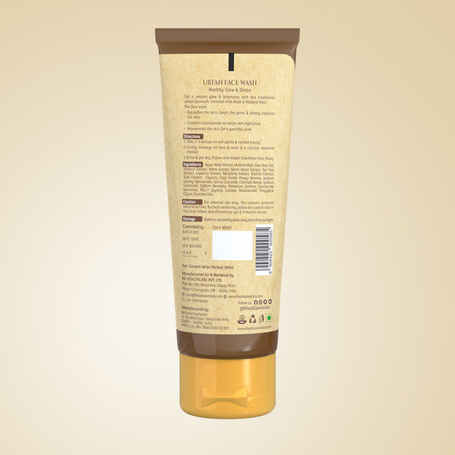 Khadi Essentials Ubtan Face Wash Brightens & Detans Skin | Reduces Breakouts