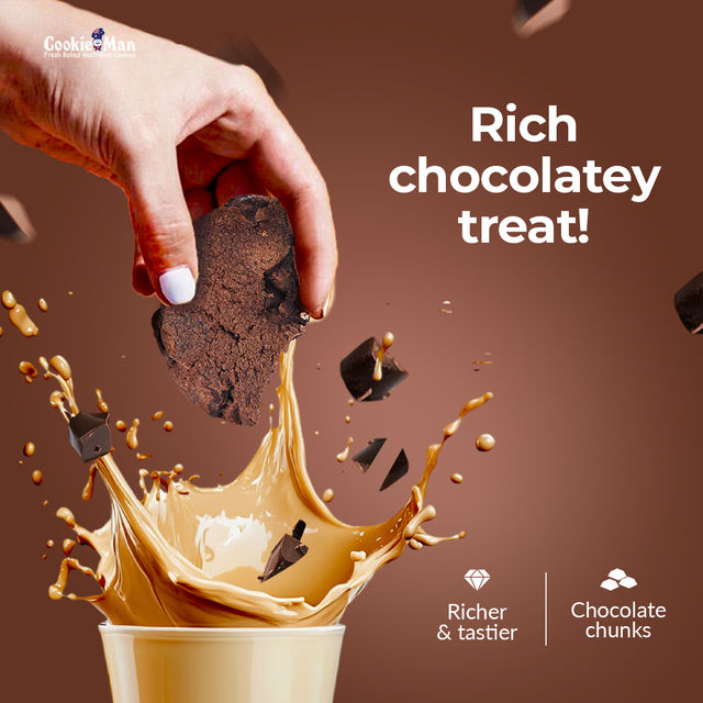 CookieMan Choco Chunk Flavoured Biscuits| Artificial Flavour-free