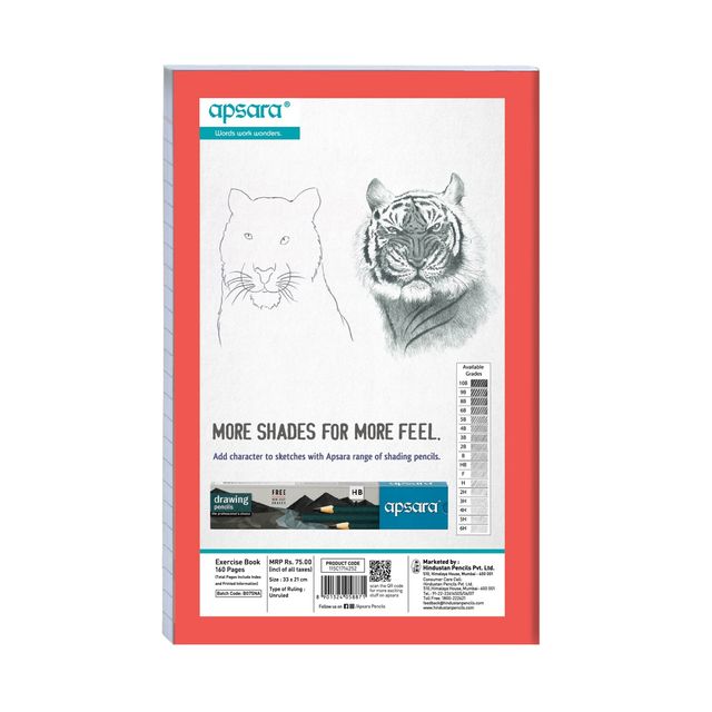Apsara Mahabar (Fullscape) Notebook | Unruled| 33 Cm x 21 Cm | 160 Pages |Gsm 56 | Assorted Design
