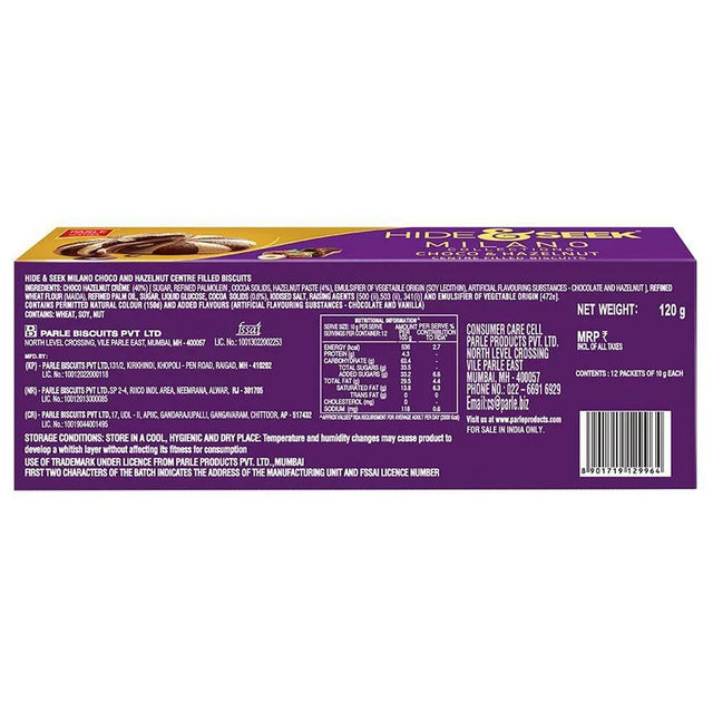 Parle Hide & Seek Milano Choco Filled Hazelnut