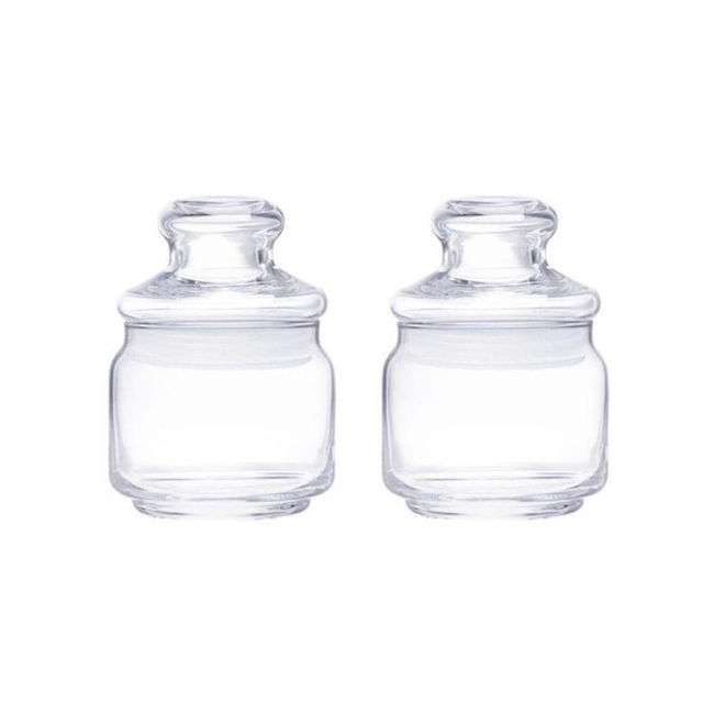 Ocean Pop Glass Jar Set With Glass Lid (325Ml, 2Pcs)