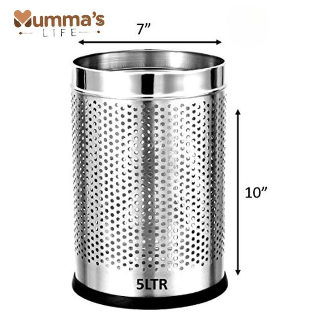 Mumma s Life Open Perforated Dustbin without Lid | Garbage Bin | 7 x 10 in | 6 L