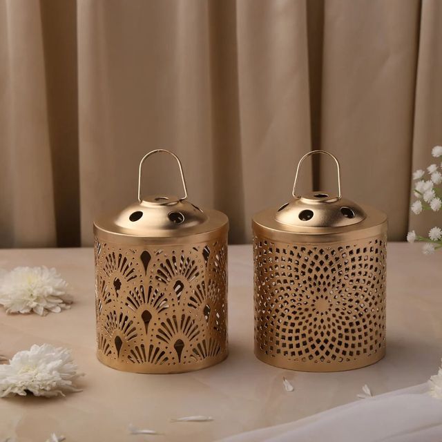 Buy Urban Born Set Of 2 Metal Decorative Lanter For Home Decor Online
