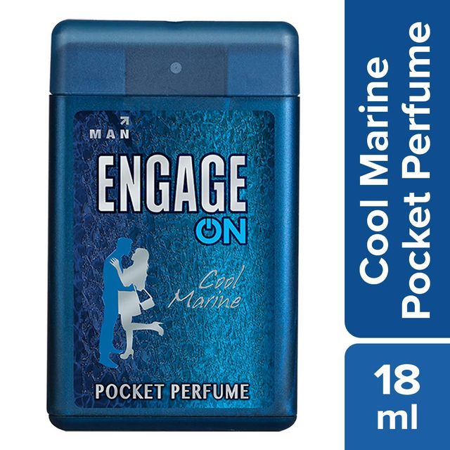 Engage ON Cool Marine Pocket Perfume For Men, Citrus & Fresh Fragrance