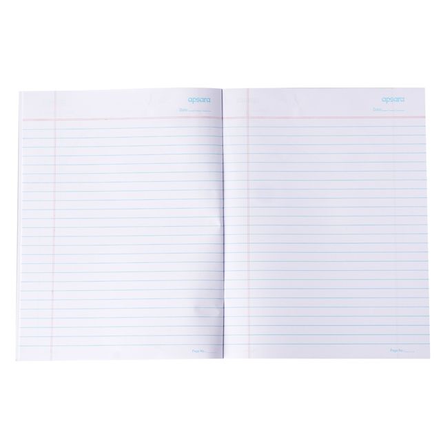 Apsara Kingsize Single Line Notebook | 24 Cm x 18 Cm | Pages - 120 | Assorted