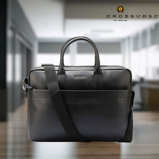 U*N様 定価6万　GUNTAS Genuine Leather Crossbo Cross Men's Solid Vegan Leather 23 L Laptop Briefcase Bag - Buy at