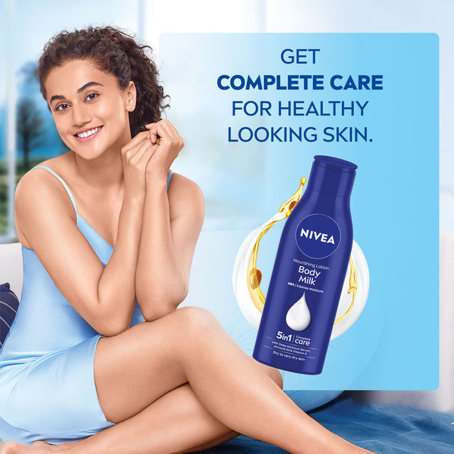 NIVEA Nourishing Body Lotion Body Milk|48 H Moisturization|2X Almond Oil|For Very Dry Skin