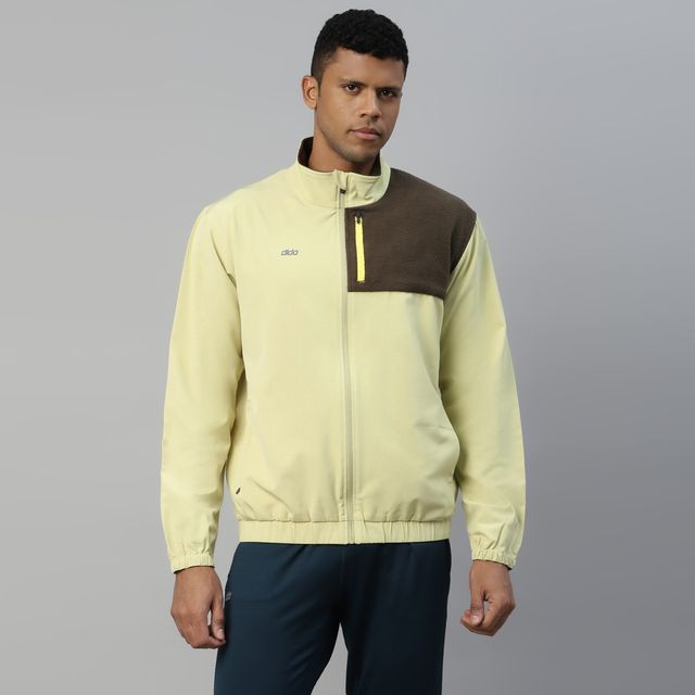 Dida Men's Sports Jacket | Regular Comfortable Stretchable Dry-Fit | S.Green - L