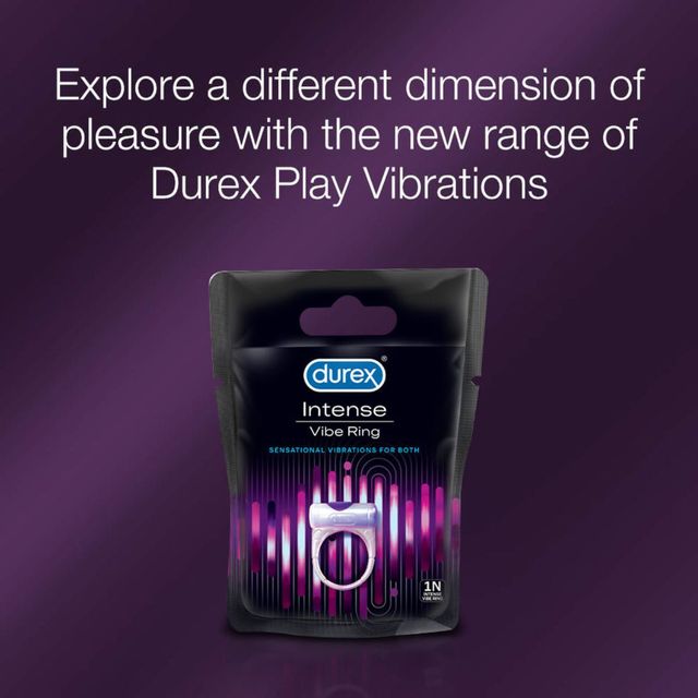 Durex Extra Time Condoms(10pc) & Durex Intense Vibe Ring For Extra Pleasure For Men & Women | Compatible With Condoms & Lubes(1pc) Combo