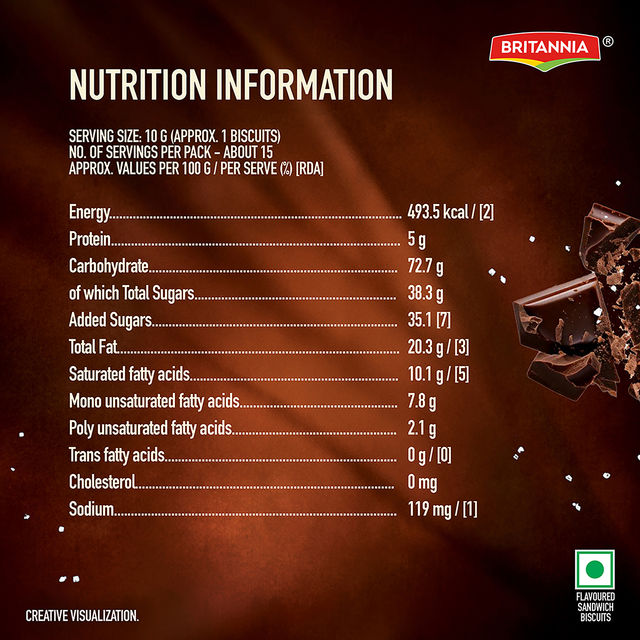 Britannia The Original Bourbon - Creme Biscuit with Chocolatey Indulgence in Every Layer 150 g Combo