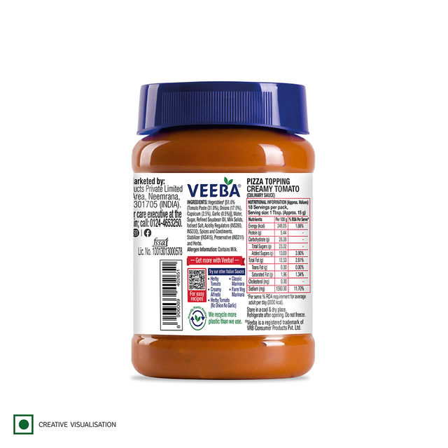 Veeba Pizza Topping Creamy Tomato  (280g) Combo | Pack of 2
