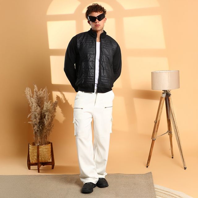 Campus Sutra Men's Winter Jacket | Black - L